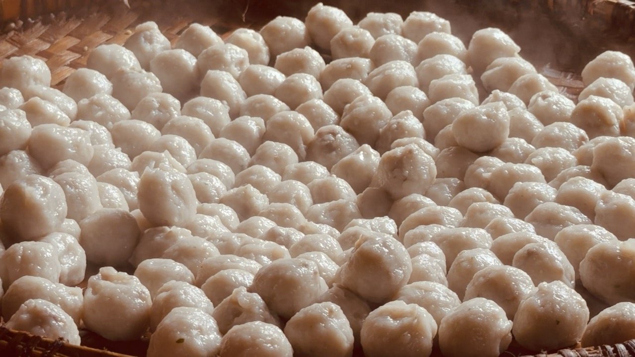 Handmade fish balls