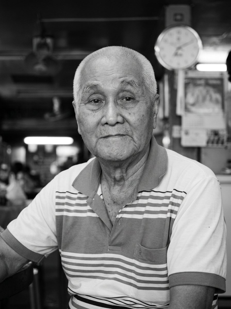 U Myint Shwe, who founded KanTaw in 1973, in the shop